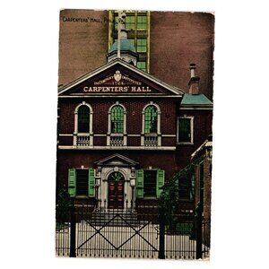 Carpenters Hall Philadelphia PA Historic Postcard Linen Era Vintage Collectible